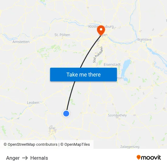 Anger to Hernals map