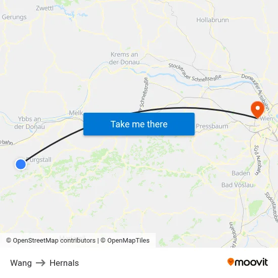 Wang to Hernals map