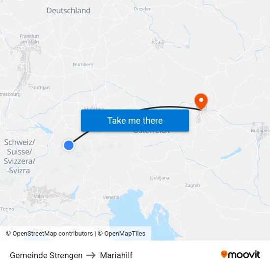 Gemeinde Strengen to Mariahilf map
