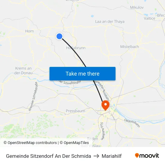 Gemeinde Sitzendorf An Der Schmida to Mariahilf map