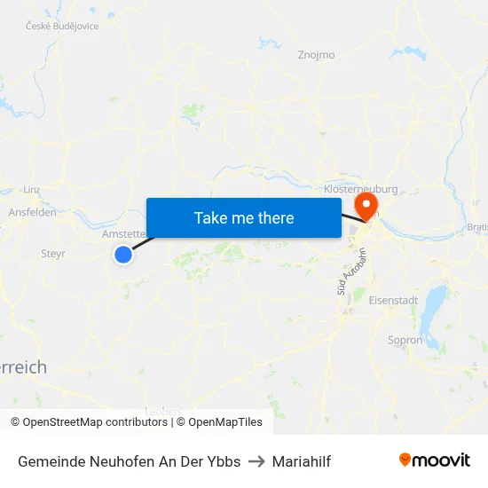 Gemeinde Neuhofen An Der Ybbs to Mariahilf map
