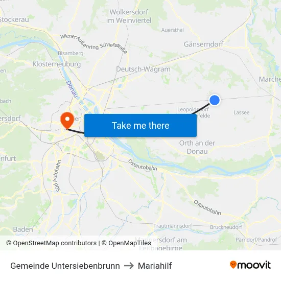 Gemeinde Untersiebenbrunn to Mariahilf map