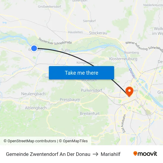 Gemeinde Zwentendorf An Der Donau to Mariahilf map