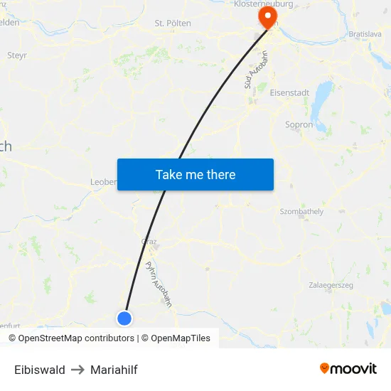 Eibiswald to Mariahilf map