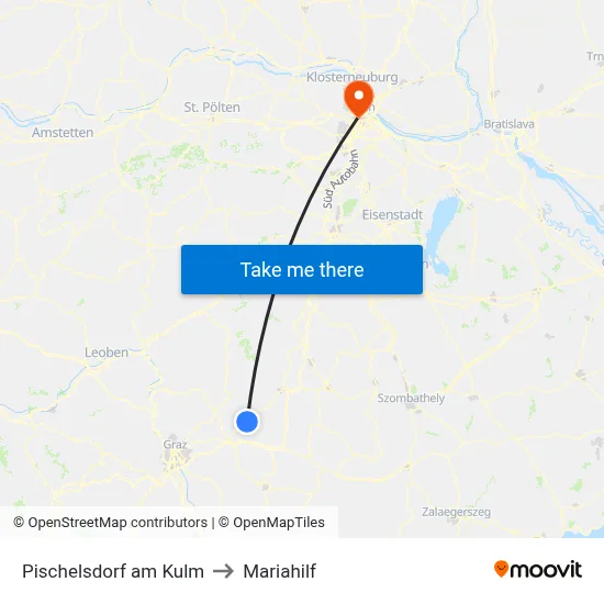 Pischelsdorf am Kulm to Mariahilf map