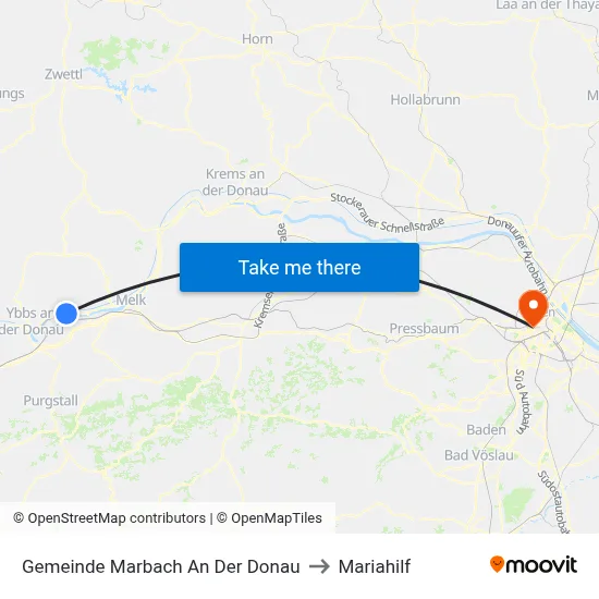 Gemeinde Marbach An Der Donau to Mariahilf map