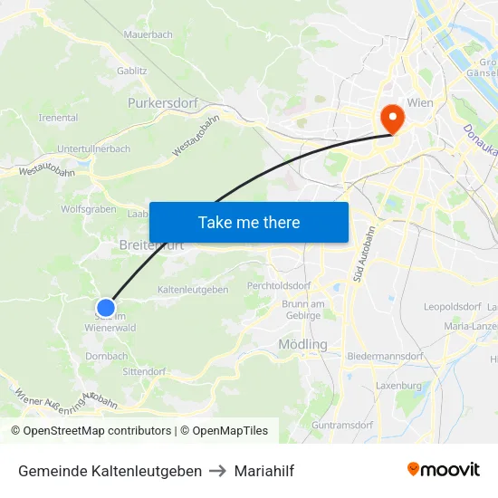 Gemeinde Kaltenleutgeben to Mariahilf map