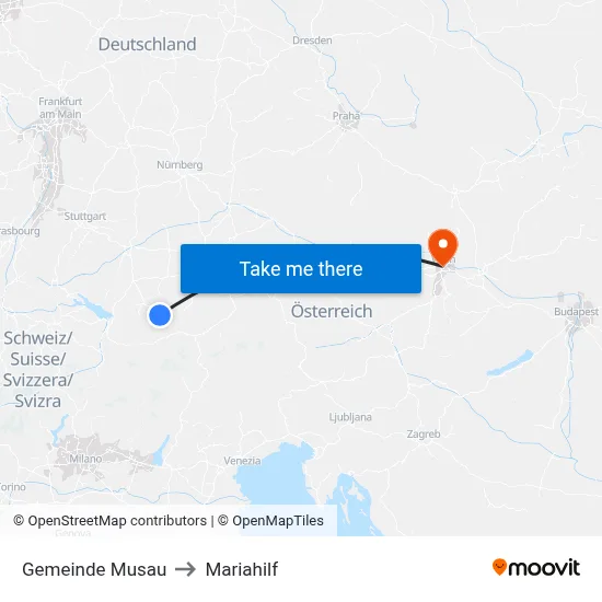 Gemeinde Musau to Mariahilf map