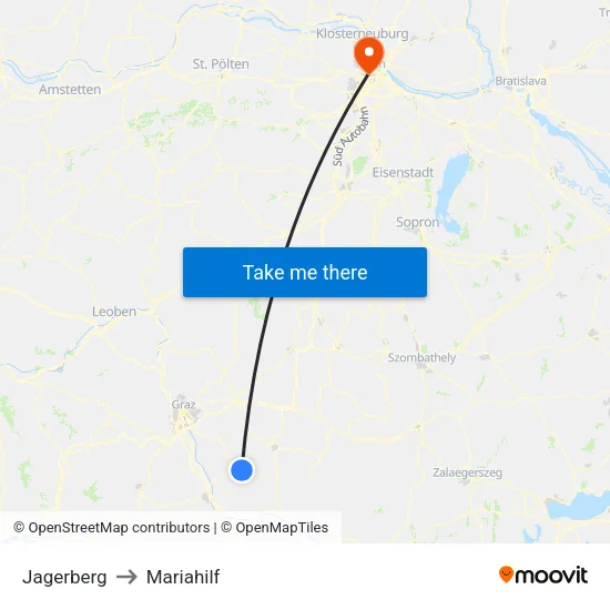 Jagerberg to Mariahilf map