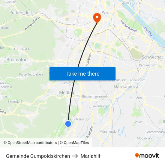 Gemeinde Gumpoldskirchen to Mariahilf map