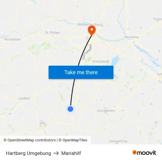 Hartberg Umgebung to Mariahilf map