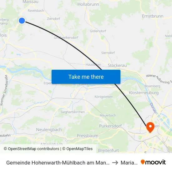 Gemeinde Hohenwarth-Mühlbach am Manhartsberg to Mariahilf map