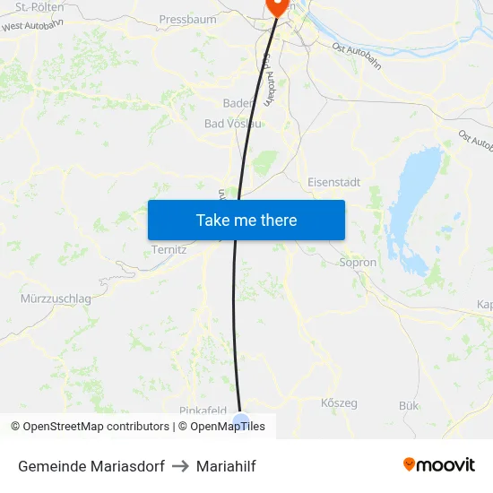 Gemeinde Mariasdorf to Mariahilf map