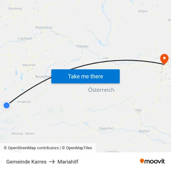 Gemeinde Karres to Mariahilf map