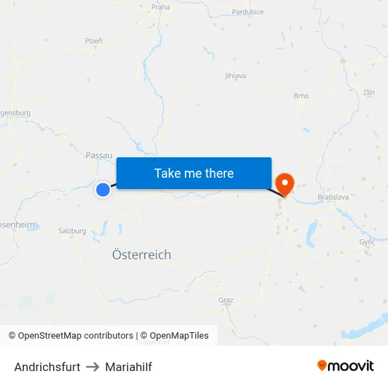 Andrichsfurt to Mariahilf map