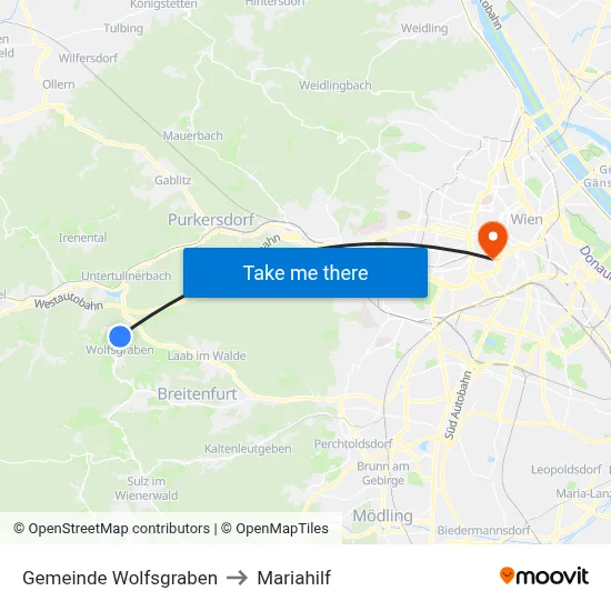 Gemeinde Wolfsgraben to Mariahilf map