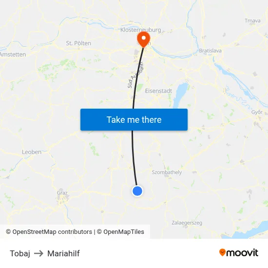 Tobaj to Mariahilf map
