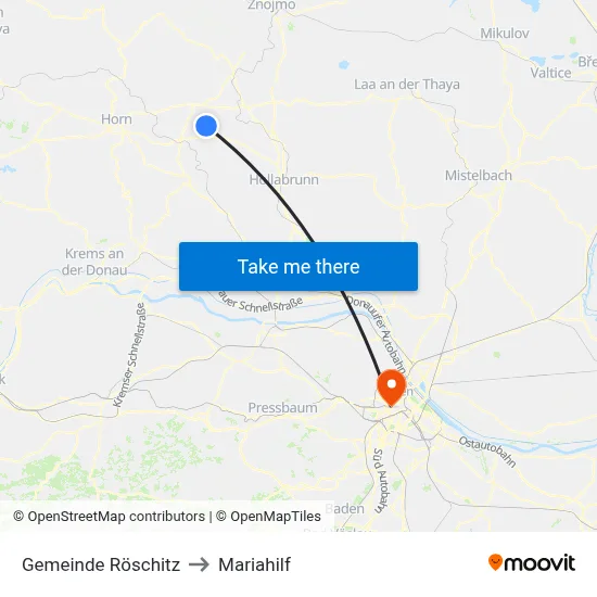 Gemeinde Röschitz to Mariahilf map