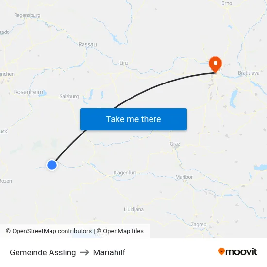Gemeinde Assling to Mariahilf map
