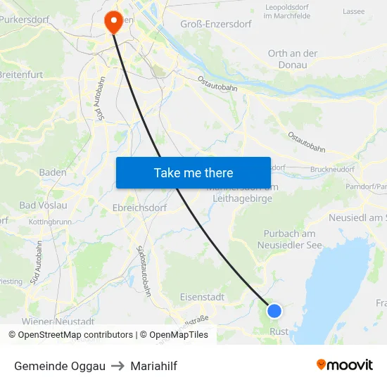 Gemeinde Oggau to Mariahilf map