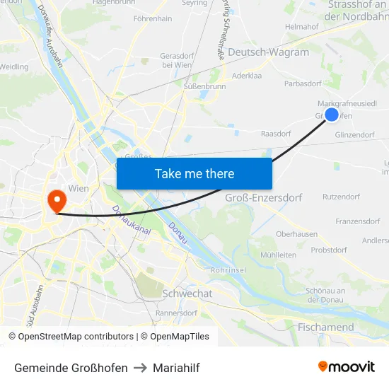 Gemeinde Großhofen to Mariahilf map