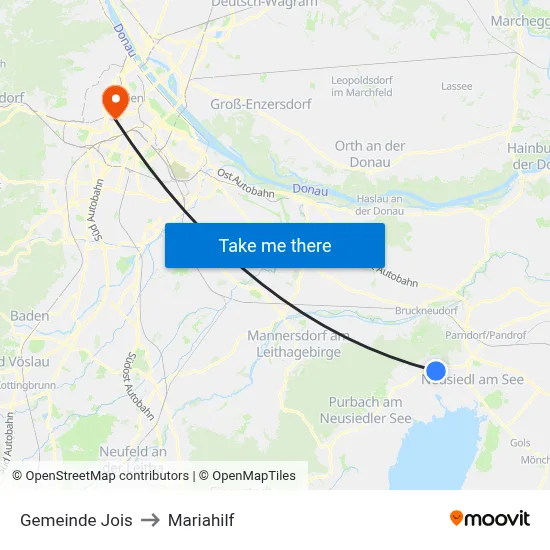Gemeinde Jois to Mariahilf map
