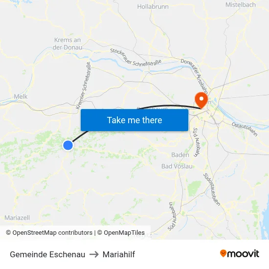 Gemeinde Eschenau to Mariahilf map