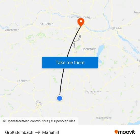 Großsteinbach to Mariahilf map