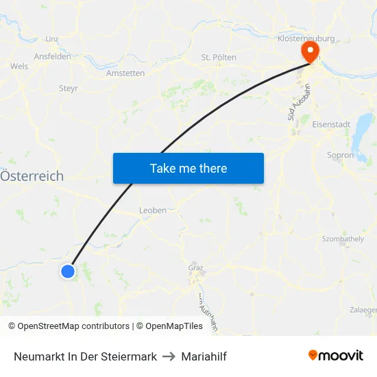Neumarkt In Der Steiermark to Mariahilf map