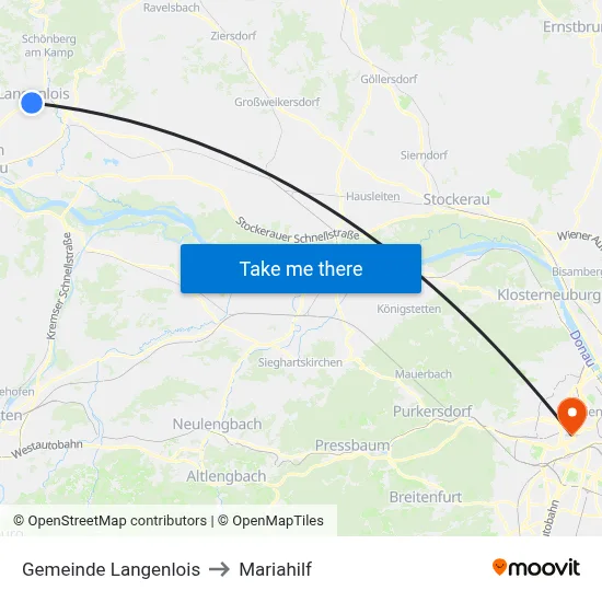 Gemeinde Langenlois to Mariahilf map