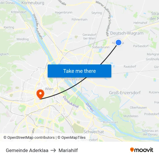 Gemeinde Aderklaa to Mariahilf map