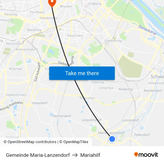 Gemeinde Maria-Lanzendorf to Mariahilf map
