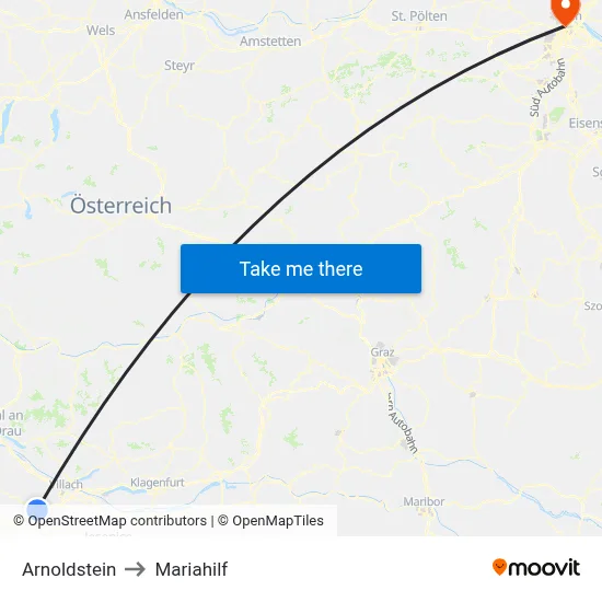 Arnoldstein to Mariahilf map