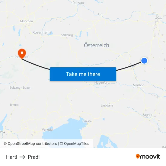 Hartl to Pradl map