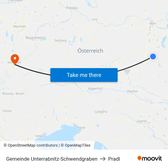 Gemeinde Unterrabnitz-Schwendgraben to Pradl map