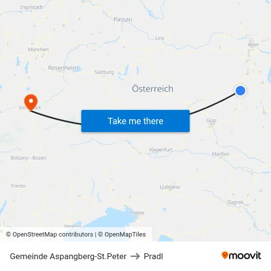 Gemeinde Aspangberg-St.Peter to Pradl map