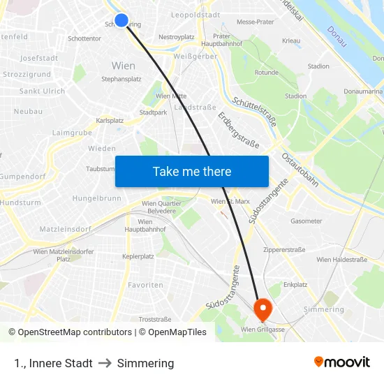 1., Innere Stadt to Simmering map