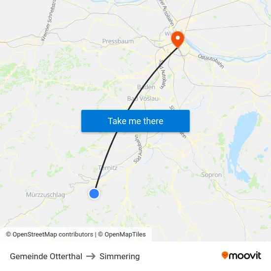 Gemeinde Otterthal to Simmering map