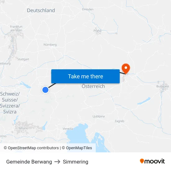 Gemeinde Berwang to Simmering map