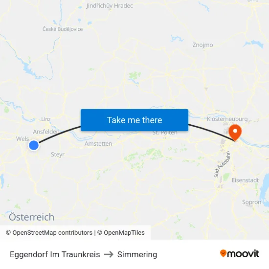 Eggendorf Im Traunkreis to Simmering map