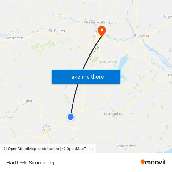 Hartl to Simmering map