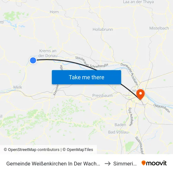 Gemeinde Weißenkirchen In Der Wachau to Simmering map