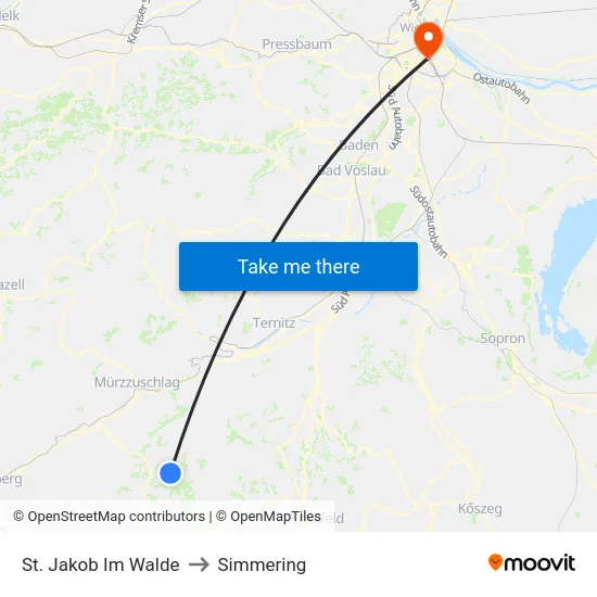 St. Jakob Im Walde to Simmering map
