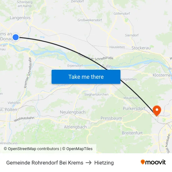 Gemeinde Rohrendorf Bei Krems to Hietzing map