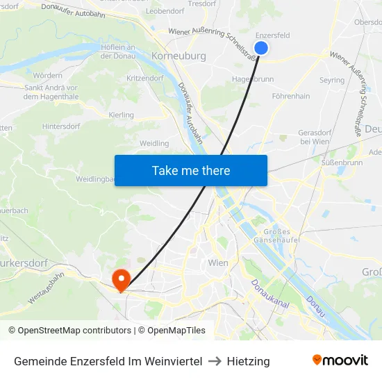 Gemeinde Enzersfeld Im Weinviertel to Hietzing map