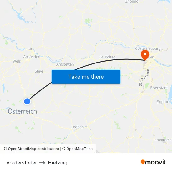 Vorderstoder to Hietzing map