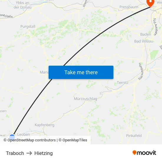 Traboch to Hietzing map