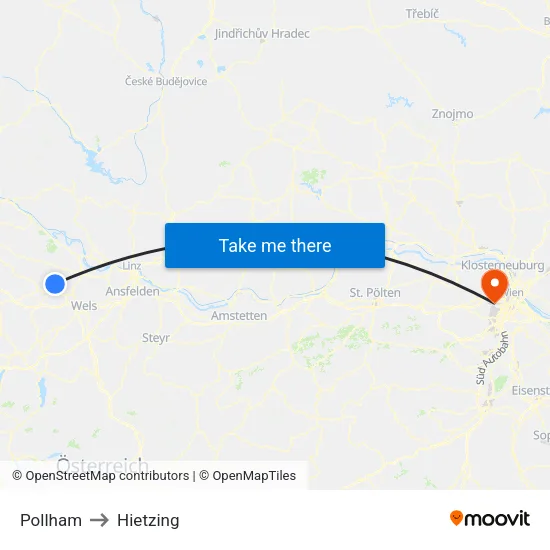Pollham to Hietzing map