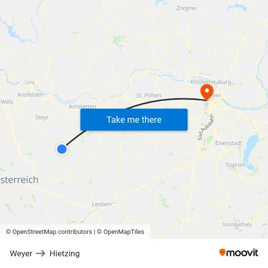 Weyer to Hietzing map