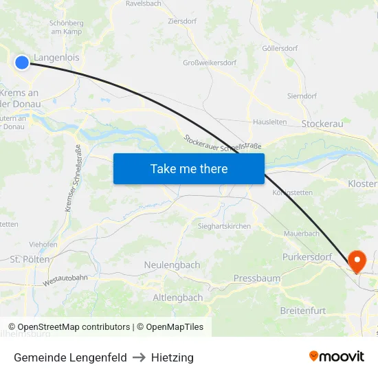 Gemeinde Lengenfeld to Hietzing map